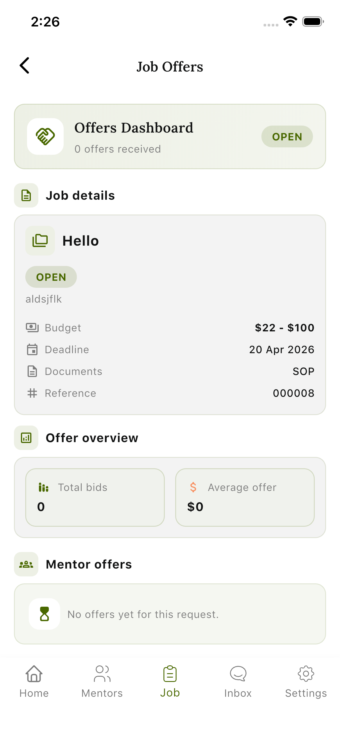 Job detail